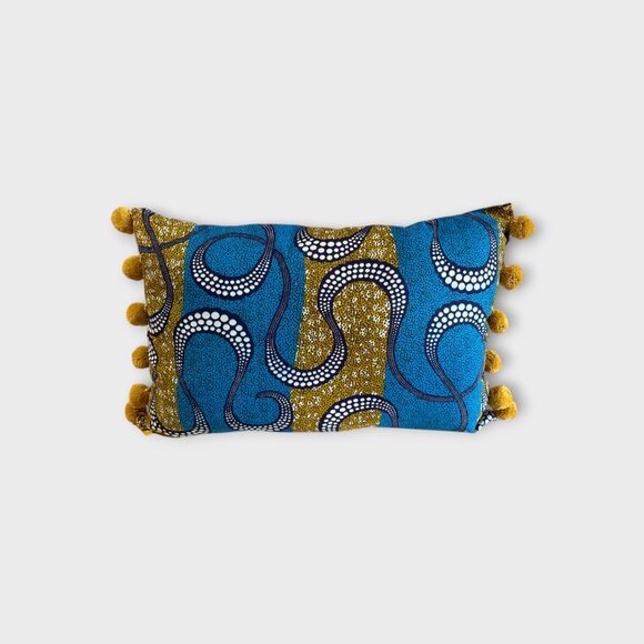 African wax pillow cover SWIRL (Ankara) - Picture 2 of 3